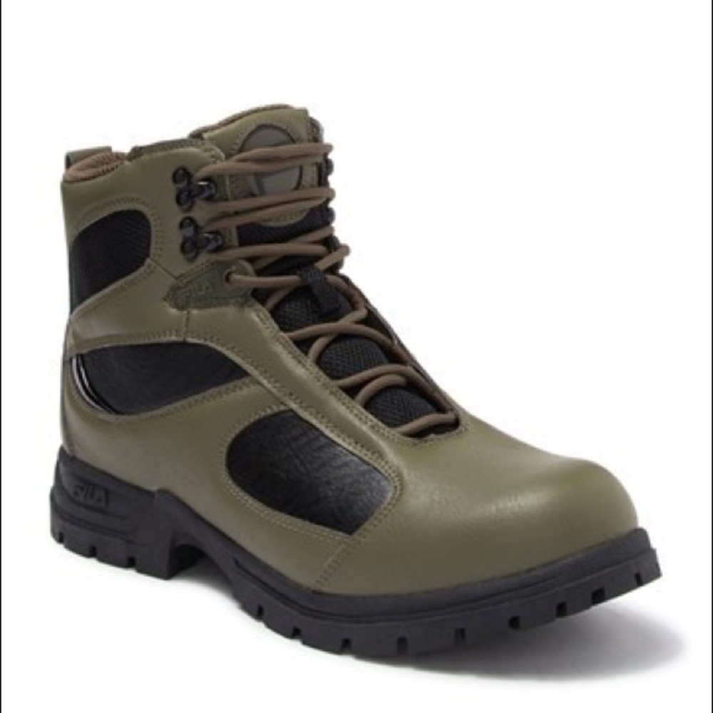 NEW FILA Everpoint hiking boots in dark olive/blk